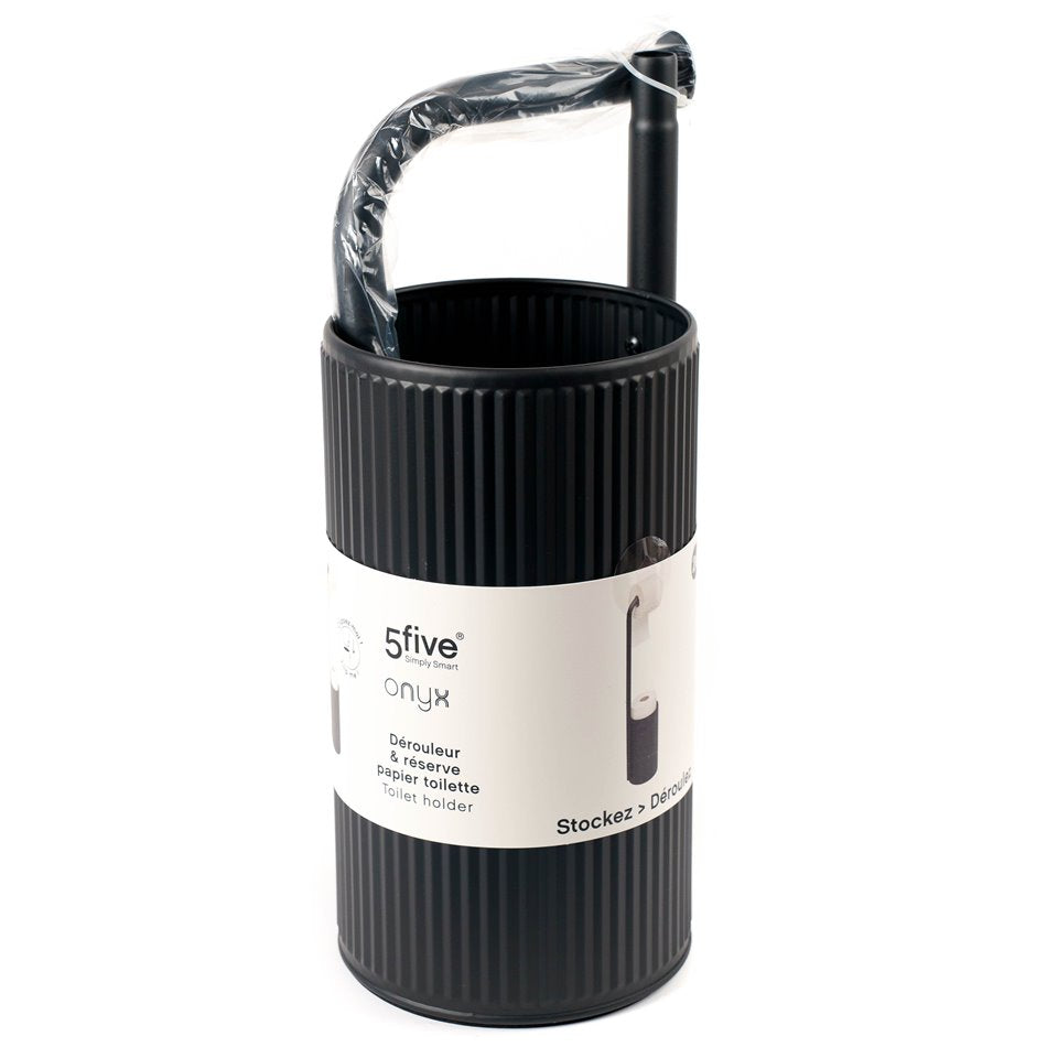 Toilet paper holder Ardoise Onyx, black color, H64,7cm, D13,5cm