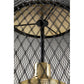 Pendant lamp Grato, black/gold color, H45-120cm, D45cm, E27 40W(MAX)