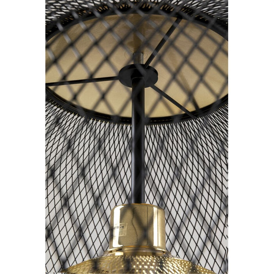 Pendant lamp Grato, black/gold color, H45-120cm, D45cm, E27 40W(MAX)