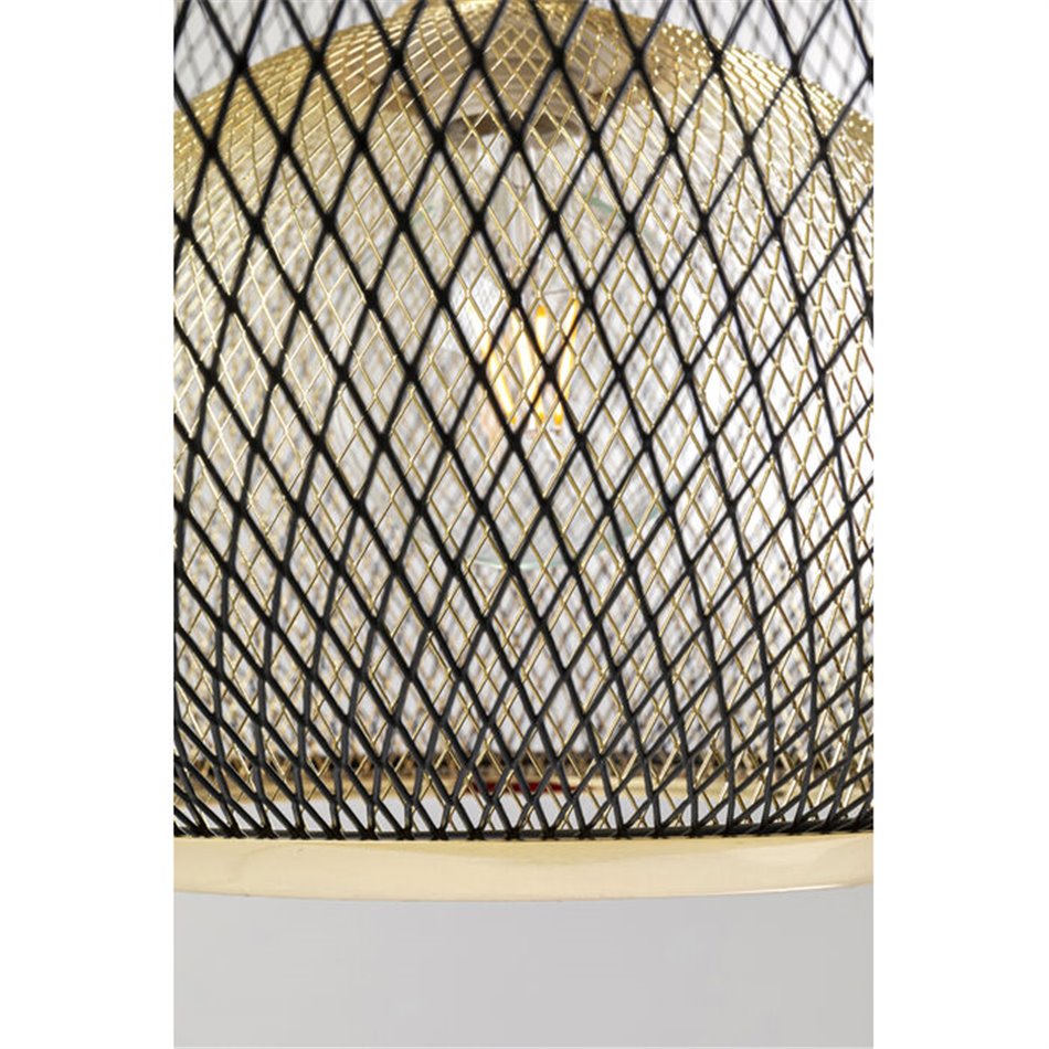 Pendant lamp Grato, black/gold color, H45-120cm, D45cm, E27 40W(MAX)