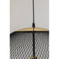 Pendant lamp Grato, black/gold color, H45-120cm, D45cm, E27 40W(MAX)