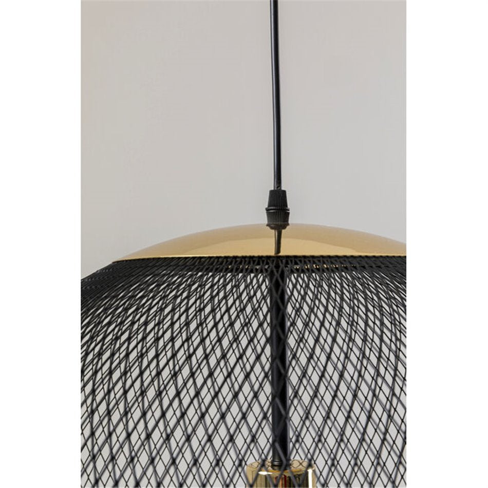 Pendant lamp Grato, black/gold color, H45-120cm, D45cm, E27 40W(MAX)