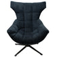 Swivel chair Valberg, black, rotatable 360 degrees, 80x79x106cm