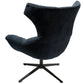 Swivel chair Valberg, black, rotatable 360 degrees, 80x79x106cm