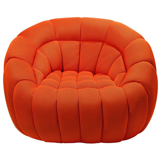 Swivel chair Valentino, orange, rotatable 360 degrees, H104x115x80cm, seat height 45cm