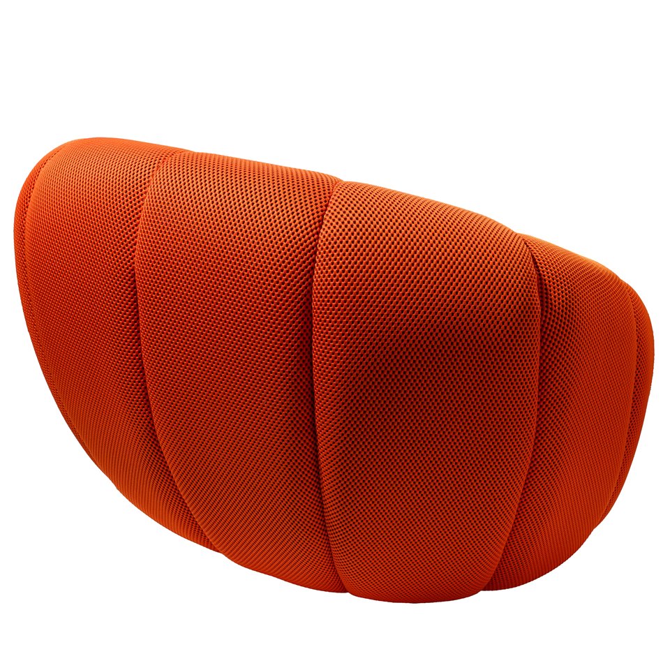 Swivel chair Valentino, orange, rotatable 360 degrees, H104x115x80cm, seat height 45cm