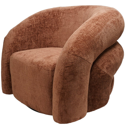 Swivel chair Vally, caramel 500, rotatable 360 degrees, 87x89x72cm
