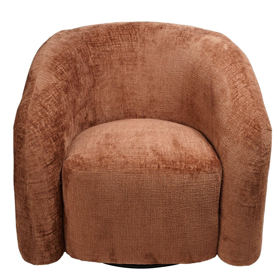 Swivel chair Vally, caramel 500, rotatable 360 degrees, 87x89x72cm