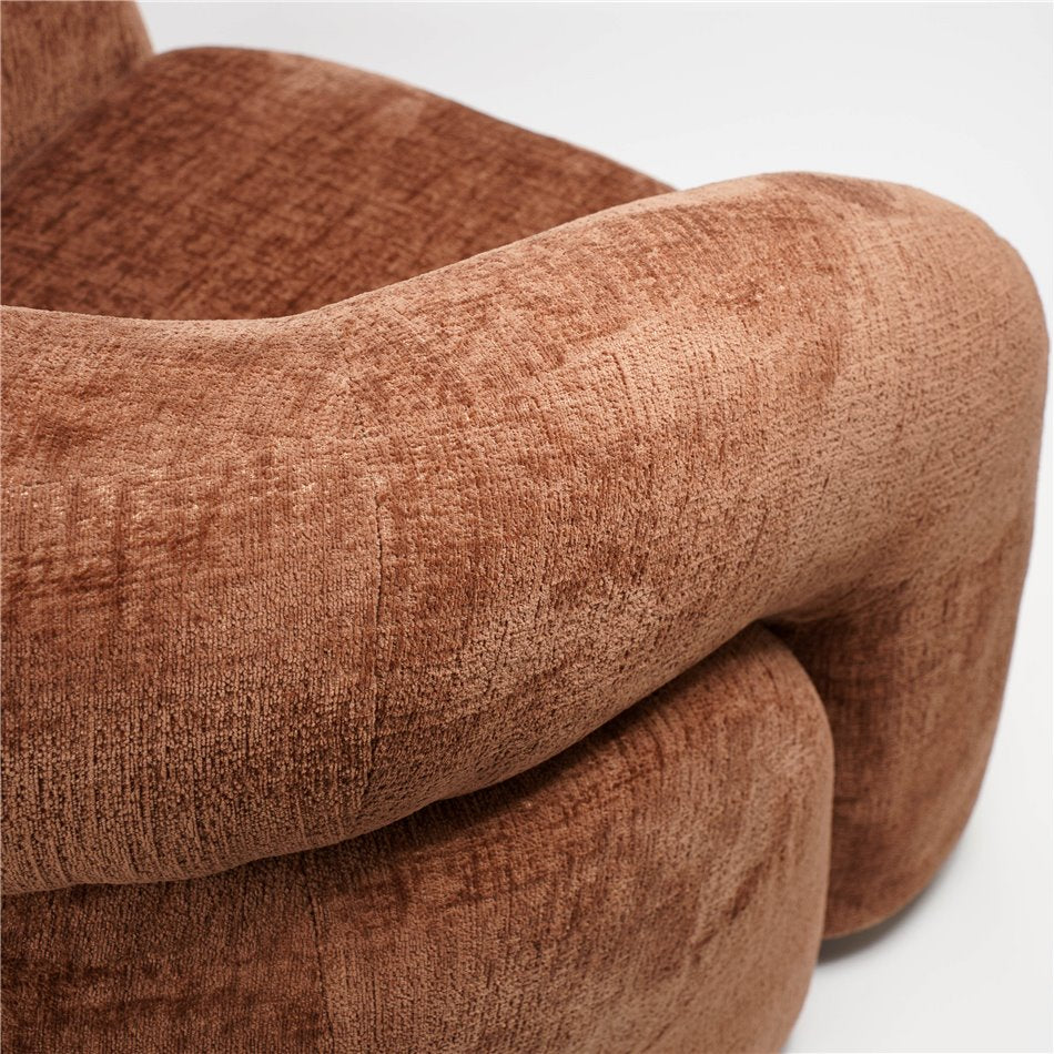 Swivel chair Vally, caramel 500, rotatable 360 degrees, 87x89x72cm