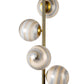 Floor lamp Rade 5, blue/brass, H170xD30cm, E14x5 40W(MAX)