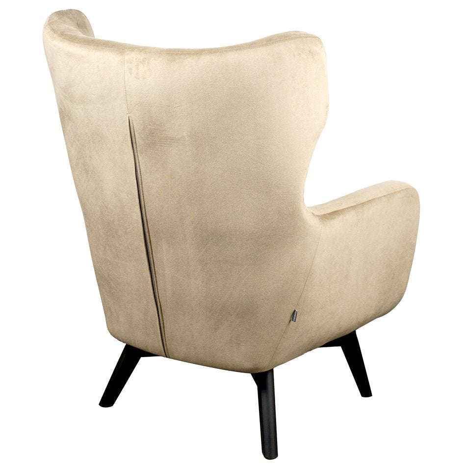 Armchair Dunkel, velvet, taupe, H103x78x80cm, seat height 50cm