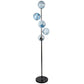 Floor lamp Rade 5, blue/chrom, H170x D30cm, E14x5 40W(MAX)
