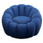 Swivel armchair Peppo Bloom, blue color, rotatable 360 degrees, H66xD94cm, seat height 40cm