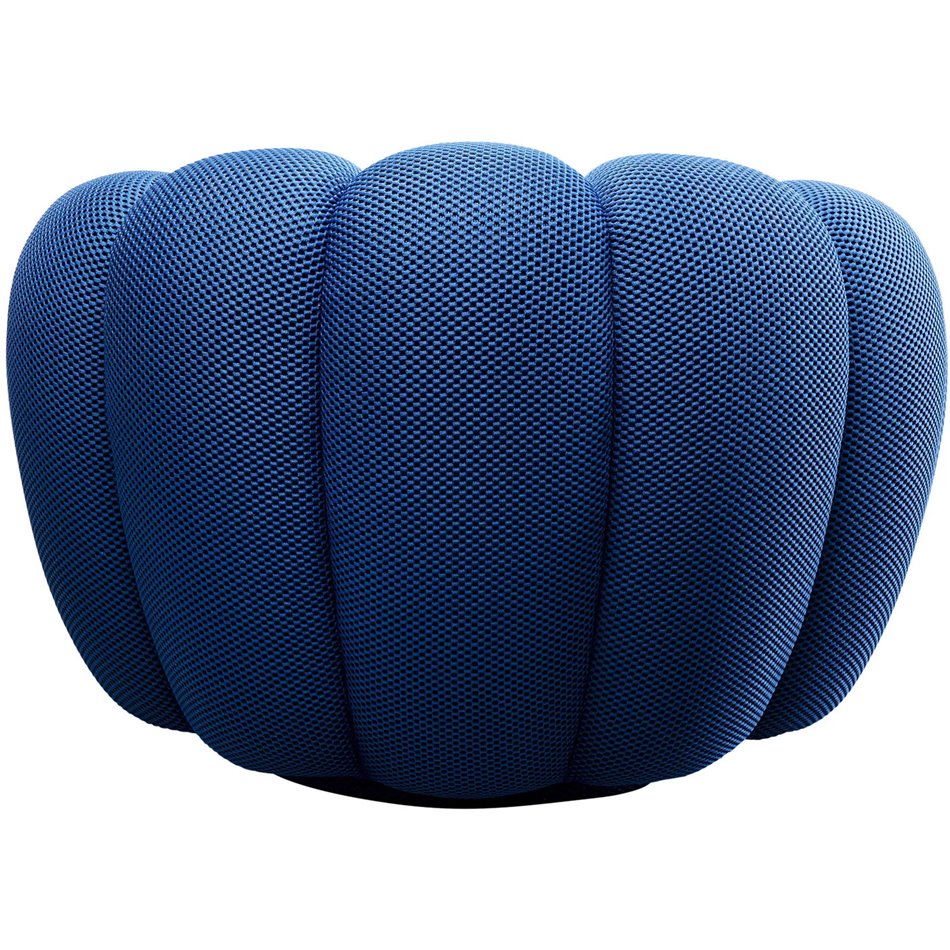 Swivel armchair Peppo Bloom, blue color, rotatable 360 degrees, H66xD94cm, seat height 40cm