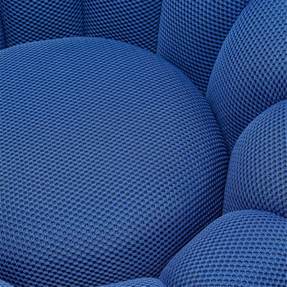 Swivel armchair Peppo Bloom, blue color, rotatable 360 degrees, H66xD94cm, seat height 40cm