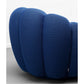 Swivel armchair Peppo Bloom, blue color, rotatable 360 degrees, H66xD94cm, seat height 40cm