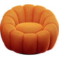 Swivel armchair Peppo Bloom, orange, rotatable 360 degrees, H66xD94cm, seat height 40cm