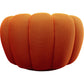 Swivel armchair Peppo Bloom, orange, rotatable 360 degrees, H66xD94cm, seat height 40cm