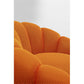 Swivel armchair Peppo Bloom, orange, rotatable 360 degrees, H66xD94cm, seat height 40cm