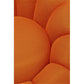 Swivel armchair Peppo Bloom, orange, rotatable 360 degrees, H66xD94cm, seat height 40cm