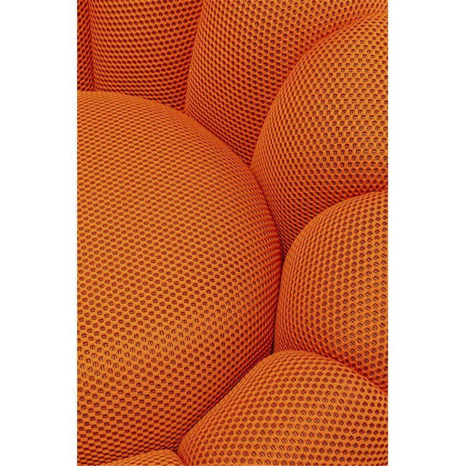 Swivel armchair Peppo Bloom, orange, rotatable 360 degrees, H66xD94cm, seat height 40cm