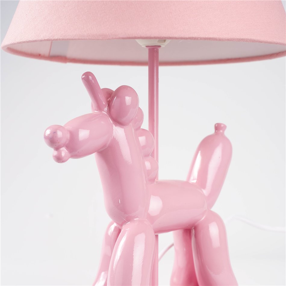 Table lamp Unicorn, rose, H45cm, D26cm, E27 40W(MAX)