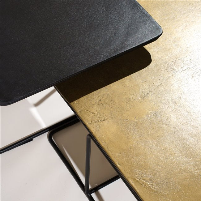 Nesting Side Table Set – Modern MDF & Metal (Set of 2)