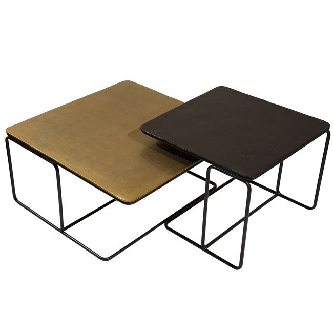 Nesting Side Table Set – Modern MDF & Metal (Set of 2)