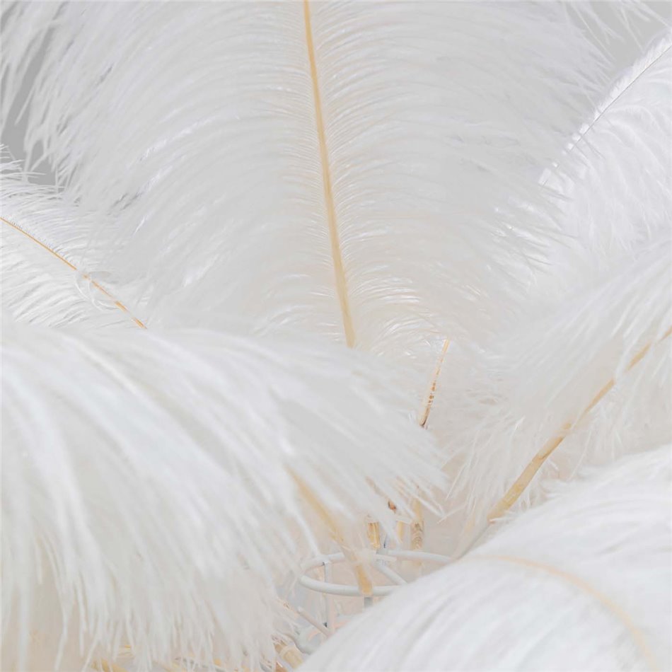 Floor lamp Feather Palm, white, H165cm D90cm, E27 35W(MAX)
