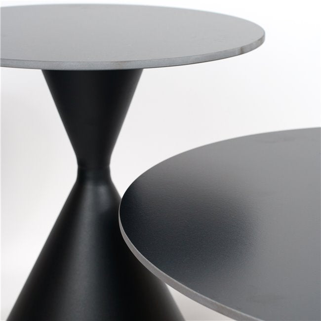 Nesting Coffee Table Set – Ceramic & Metal (Set of 2)