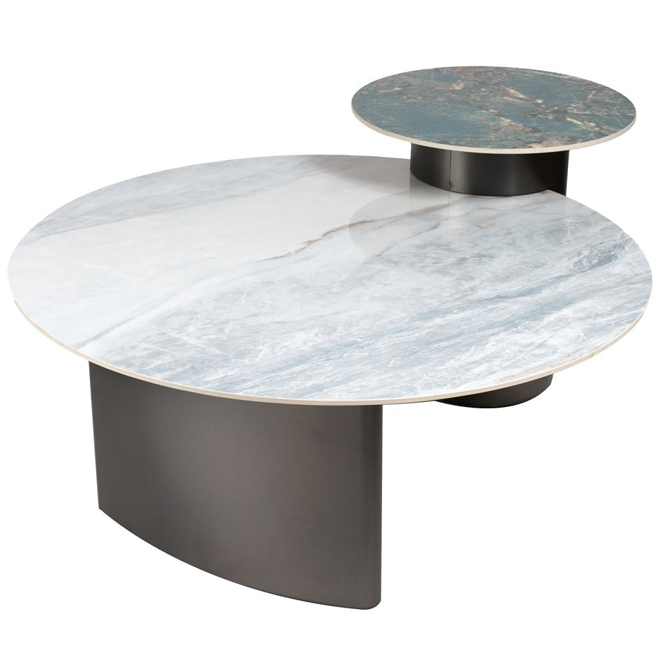 Sintered Stone Coffee Table – Modern Metal Frame
