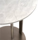 Walmer Sintered Stone Side Table – Round Metal Accent Table