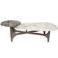 Coffee Table – Artificial Marble & Metal Modern Design