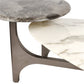 Coffee Table – Artificial Marble & Metal Modern Design