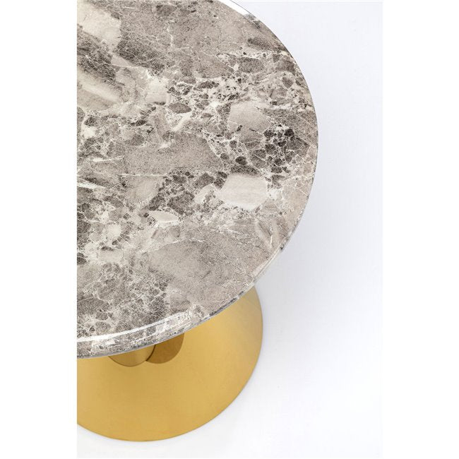 Rita Gold Stainless Steel Side Table – Round Accent Table