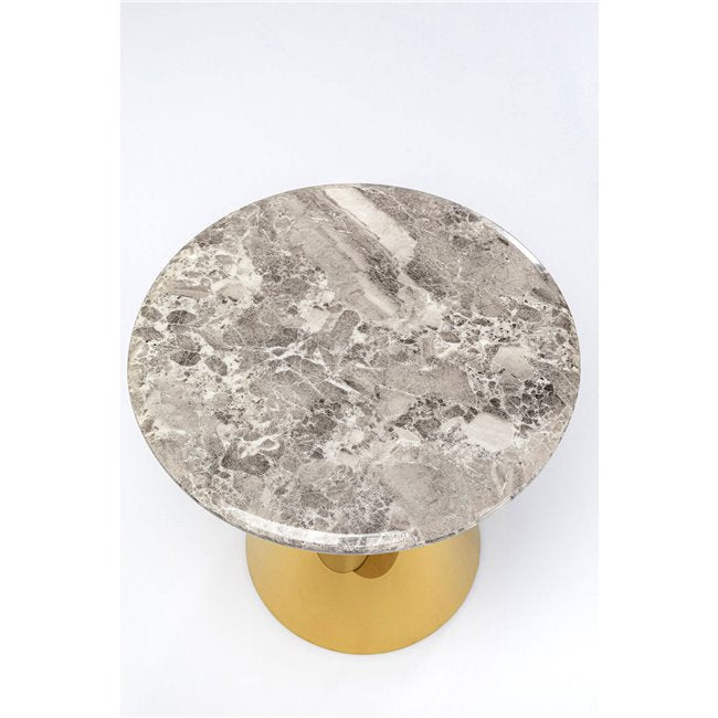 Rita Gold Stainless Steel Side Table – Round Accent Table