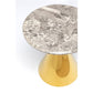 Rita Gold Stainless Steel Side Table – Round Accent Table