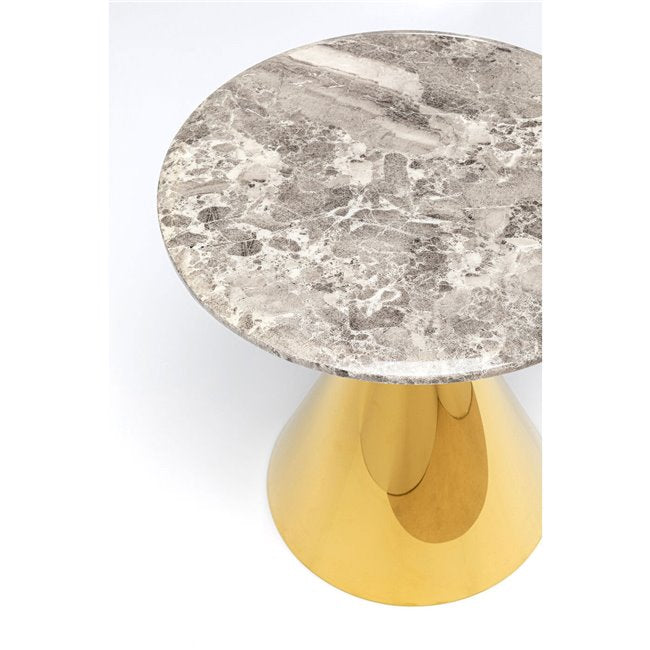 Rita Gold Stainless Steel Side Table – Round Accent Table
