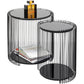 Wire Double Side Table Set – 2 Black Metal & Glass Tables