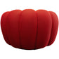 Swivel armchair Peppo Bloom, red, rotatable 360 degrees, H66xD94cm, seat height 40cm