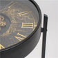 Round Side Table with Clock Top – Metal & Glass Vintage Style
