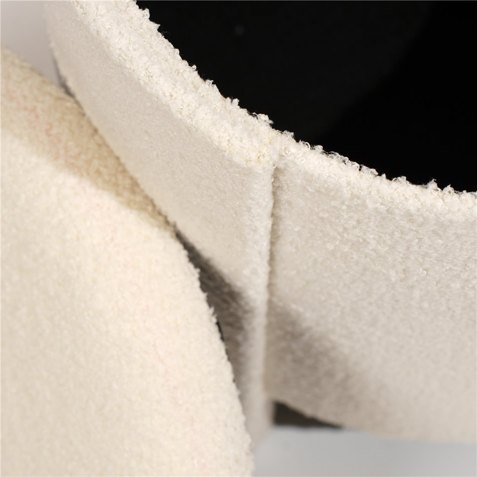Caldera L Storage Pouf Beige – H47 × Ø41 cm