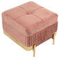 Calanna S Storage Pouf Mauve Velvet – H32 × W40 × L40 cm