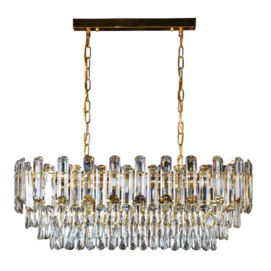 Pendant lamp Yarandilla 10, H32-90cm, 80x35cm, E14, 10x40W(MAX)