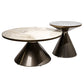 Nesting Coffee Table Set – Sintered Stone & Metal (Set of 2)