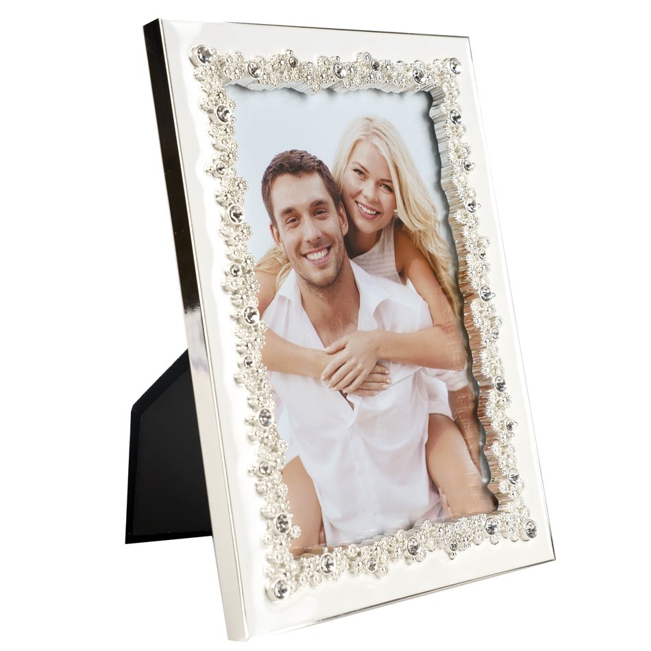 Photo frame Mokko, silver/white colors, 10x15cm