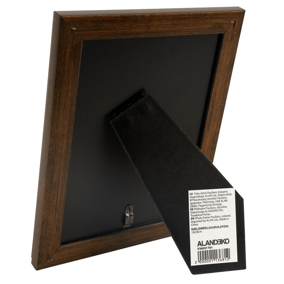 Photo frame Paullaro, brown color, 13x18cm