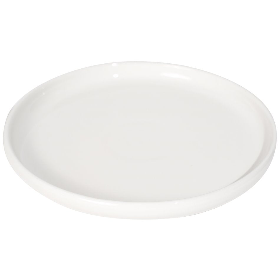 Dessert plate Nora, white, porcelain, D21cm H2.5cm