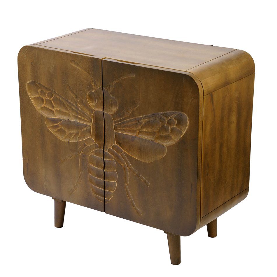 Sideboard Drone Compact, mango wood/MDF, brown, H75x81x38cm