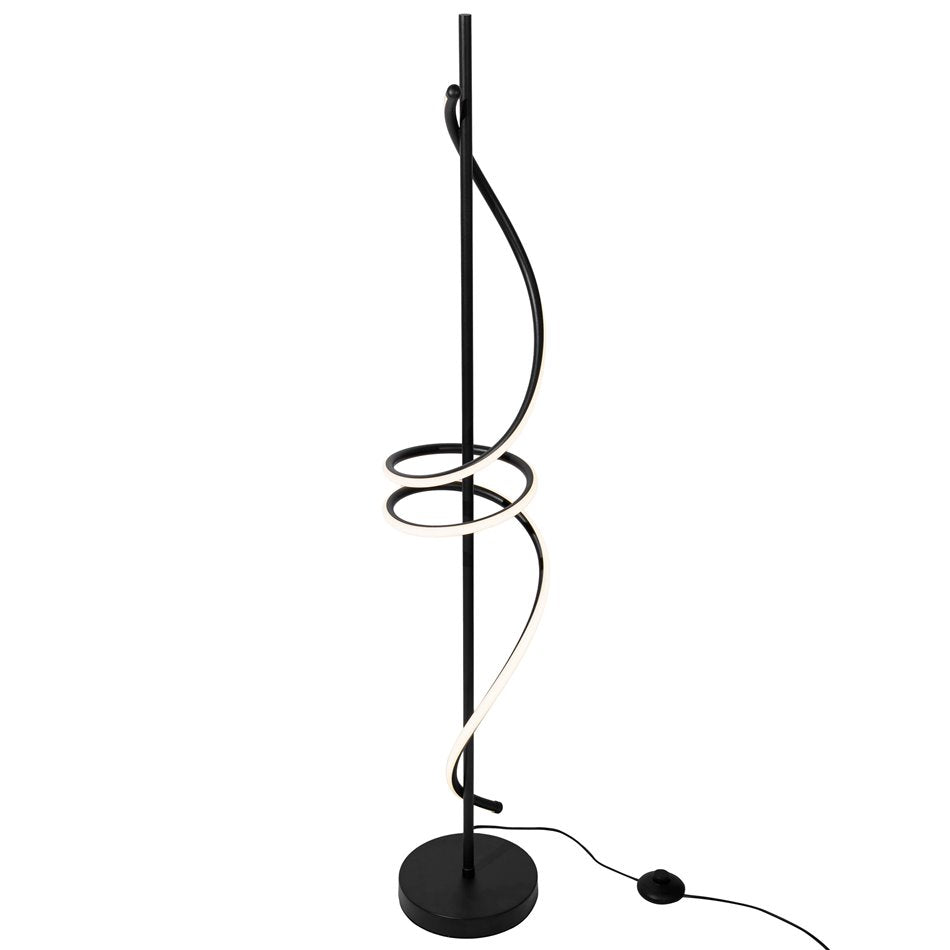 Floor lamp Moden1A, black, H123cm, D20cm, LED 24W, 3000K, 1320lm